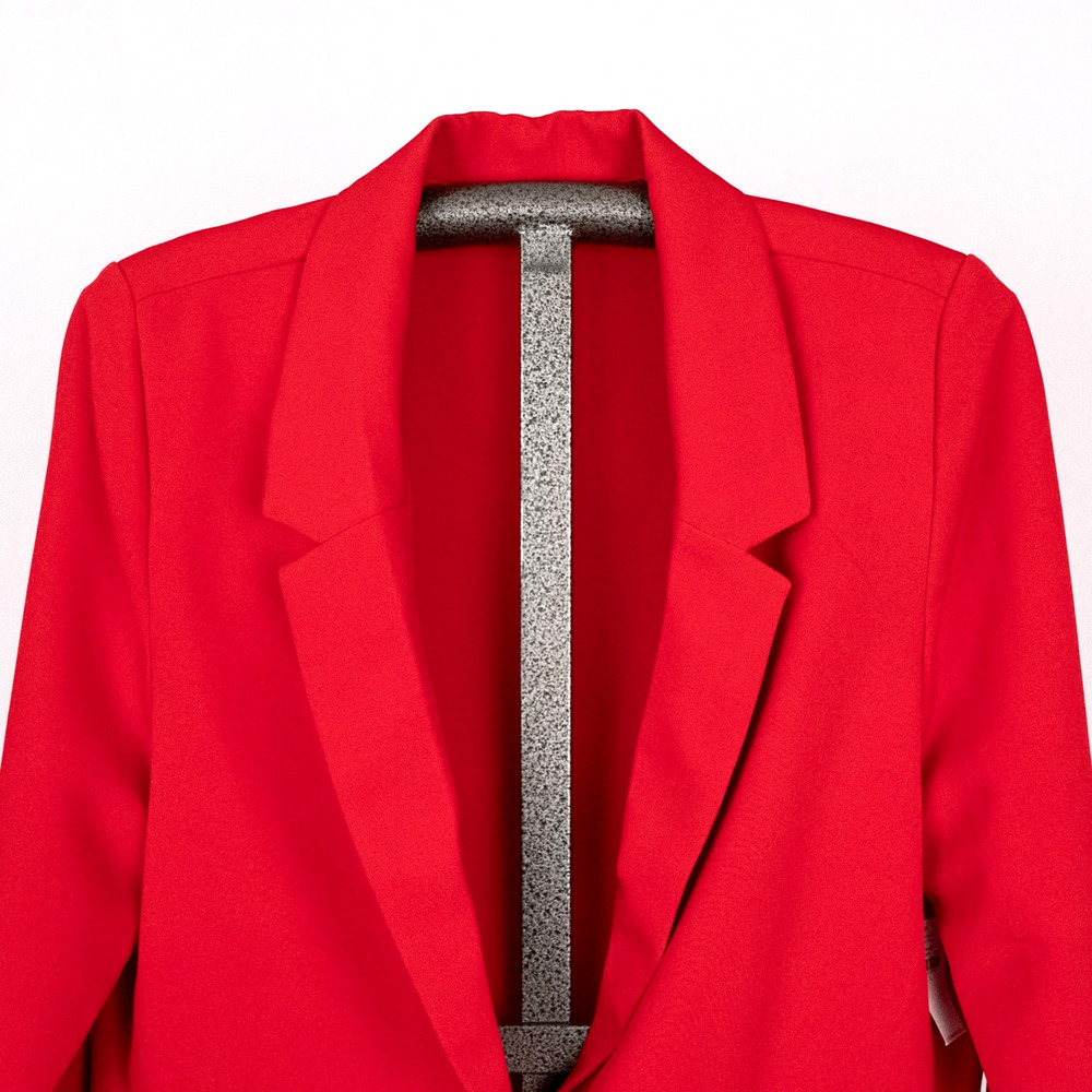 Old Navy Women's Unlined Blazer Jacket LARGE Aurora Red Classic Holiday Office - Picture 3 of 6